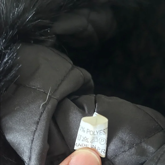 Black Faux Fur Hat and Scarf Set - Picture 4 of 5